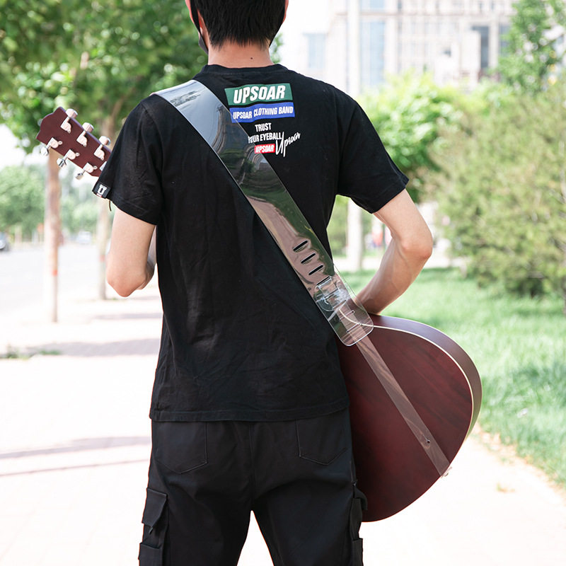 透明电吉他背带跨境吉他肩带乐器背带民谣吉它背带仪器相机定制机