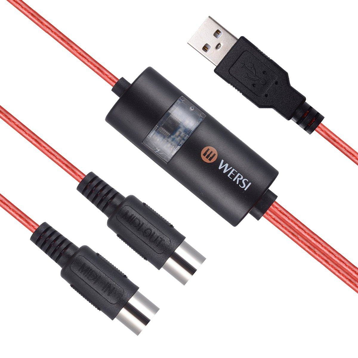 USB IN-OUT MIDI Cable usb TO midi cable 电钢琴鼓音乐编辑线