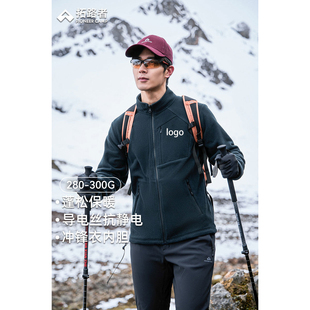 拓路者摇粒绒外套秋冬加厚开衫 印字刺绣抓绒衣工作服logo定制 工装