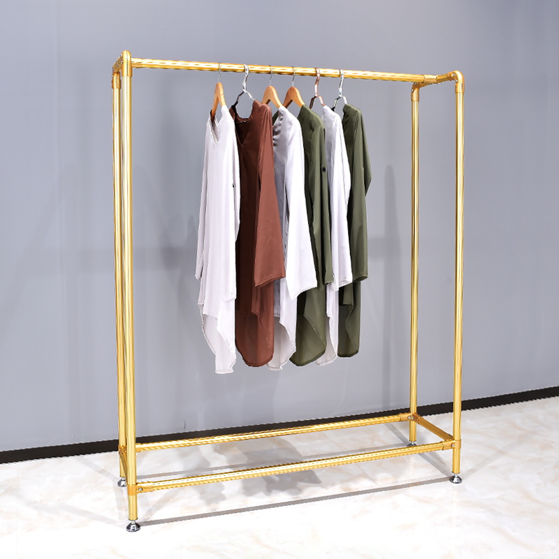 服装店中岛架落地衣架加厚铝合金