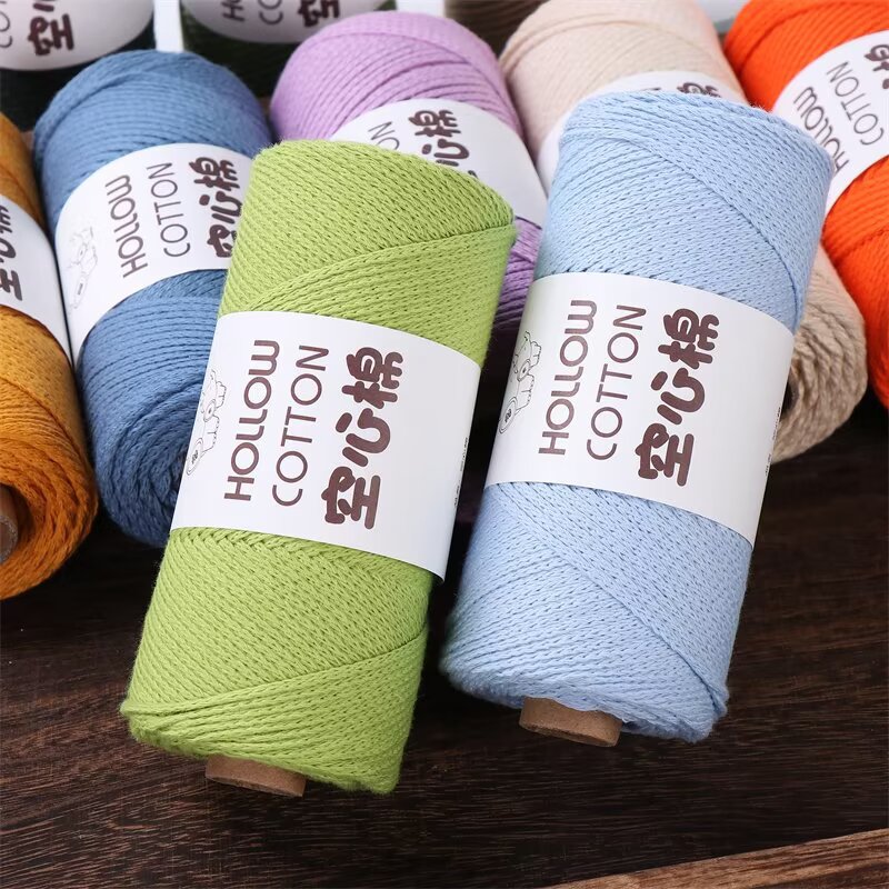 3mm空心棉线手工diy编织包帽子