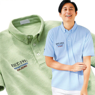 T恤男刺绣POLO衫 小武出品日系F 领短袖 吸水速干抽针面料夏季 衬衫