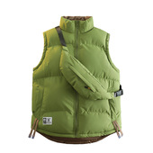 马甲无缝休闲立领保暖背心双面穿 男式 抖音爆款 跨境专供秋冬新品