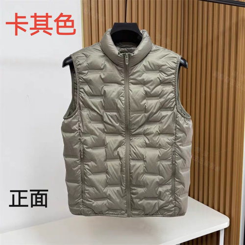 秋冬新品男式轻薄羽绒马甲无缝休闲立领保暖背心内穿外穿