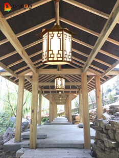 户外凉亭吊灯，户外防水吸顶灯，中式阳光房，古色古香凉亭灯，别