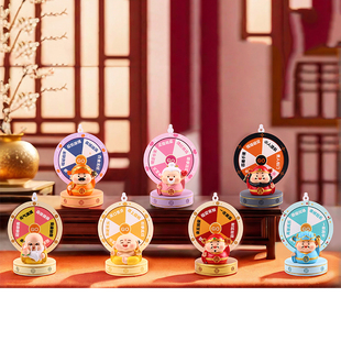 2025幸运转盘财神国潮桌面运气欧气小神仙盲盒学生小礼品手办摆件