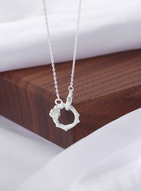 999纯银足银项链女夏轻奢小众设计感高级锁骨链ins简约网红配饰