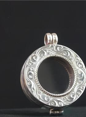 尼泊尔风格纯手工制作透明嘎乌盒瓶子吊坠可打开装东西佛珠配饰