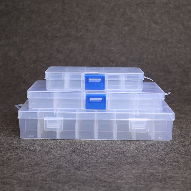 Diy手工水晶散珠串珠隔珠透明塑料收纳分类盒 多格储藏整理配件盒