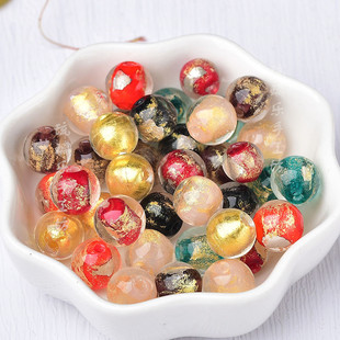 新品香灰金箔银箔琉璃散珠 diy手链项链耳坠108手工串珠材料配饰