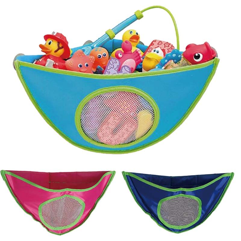 牛津布艺儿童浴室玩具收纳挂袋宝宝洗澡防水三角网袋墙挂式吸盘兜,收纳整理,收纳挂袋,淘宝优惠券,粉丝福利购,淘宝优惠卷