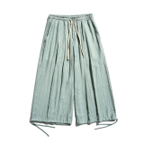 2025夏季新款风桃花皱面料宽松休闲抽九分裤K126-P55，男装休闲裤，电商B277(原6028)