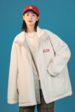 2026冬季新款港风羊羔毛两面穿棉衣夹克男女外套白GM01-P135，男装夹克，电商B277(原6028)