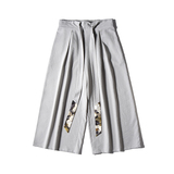 2025春夏新款风风长裤仙鹤拼接飘带休闲裤卫裤K115-P55，男装休闲裤，电商B277(原6028)