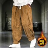 2026冬季新款风灯芯绒加绒加厚宽松灯笼裤休闲裤灰K102-P65，男装卫衣，电商B277(原6028)