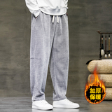 2026冬季新款加厚长裤风解构小脚萝卜裤休闲裤棕K107-P65，男装休闲裤，电商B277(原6028)