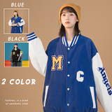 2026秋季新款中性風(fēng)原創(chuàng)燈芯絨嘻哈棒球服潮外套藍GJ19-P85，女裝短外套，電商B277(原6028)