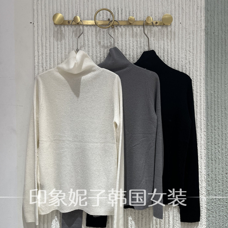 欧洲站2025冬季新款ph23时尚百搭高领纯色山羊绒针织衫打底衫1692
