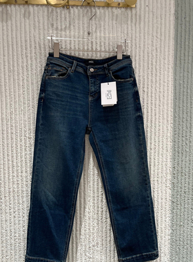 欧洲站2025冬季新款PH23净版百搭保暖加绒牛仔裤女洋气长裤80957