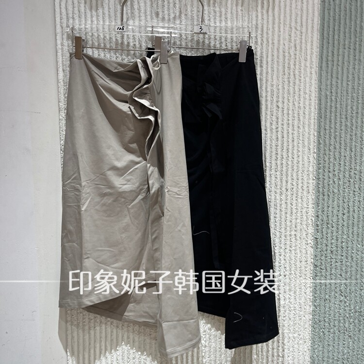 欧洲站2026夏新款设计师款褶皱不规则包身半身裙女中长款气质2279