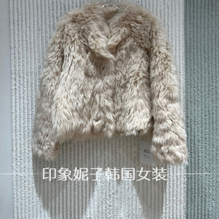 气质立领短款 ph23净版 皮毛一体皮草外套6518 新款 欧洲站2025冬季