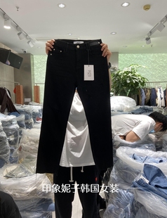 显瘦时尚 欧洲站2024春季 PH23破洞毛边设计小脚裤 女8228 新款 牛仔裤