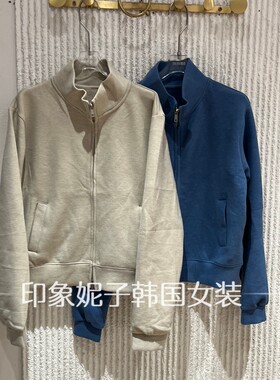 欧洲站秋冬立领拉链短款卫衣女