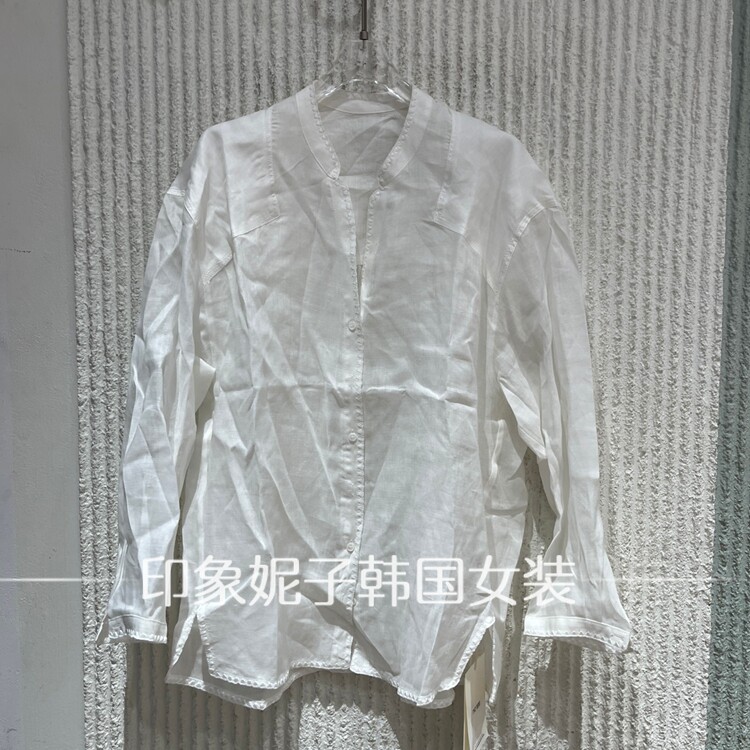 现货欧洲站2026夏季新款休闲女装纽扣长袖衬衫5133
