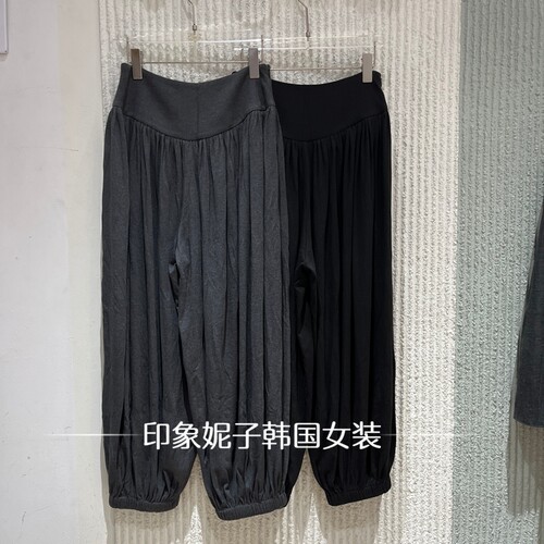 欧洲站秋季高腰显瘦灯笼裤