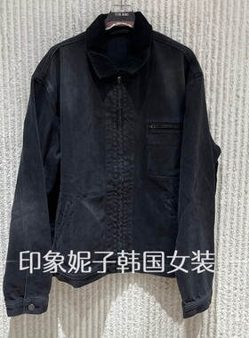 欧洲站秋季工装牛仔拉链夹克女