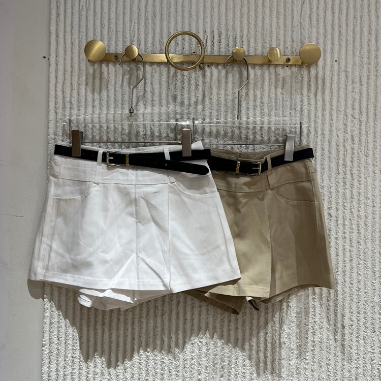 欧洲站2026夏新款高腰显瘦腰带宽松直筒短裤女百搭松弛感267220