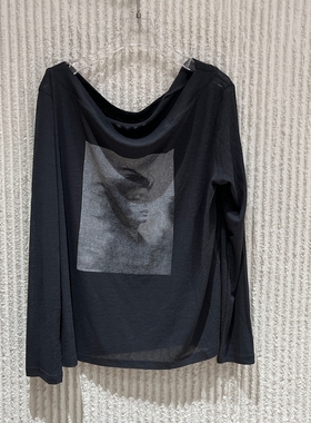 欧洲站2026夏新款时尚百搭显瘦圆领长袖T恤女潮上衣打底衫89171