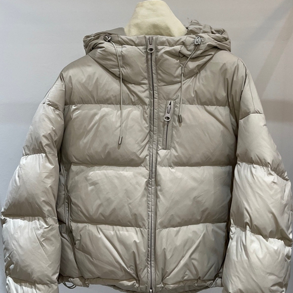 时尚连帽拉链短款羽绒服外套