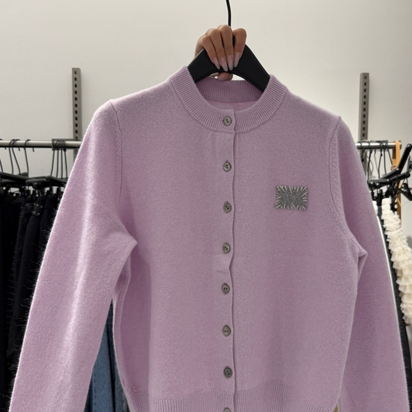 欧洲站2025冬季新款羊毛针织开衫