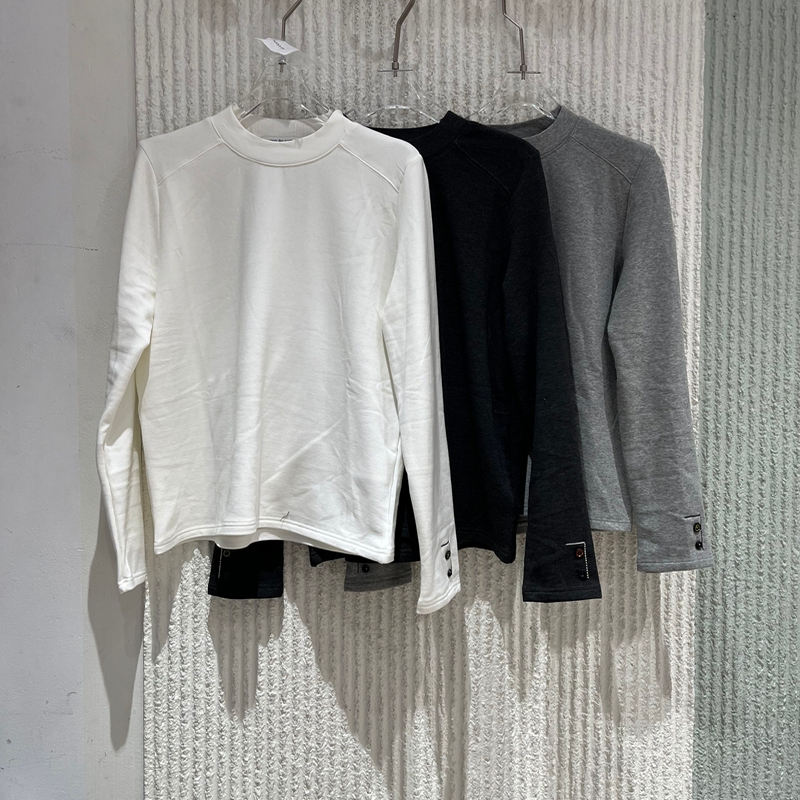 欧洲站2025冬季新款over时尚百搭圆领修身显瘦长袖T恤女上衣63373