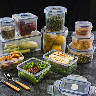 安立格方形圆形密封盒保鲜盒食品留样盒冷藏冷冻微波饭盒ALG-2517