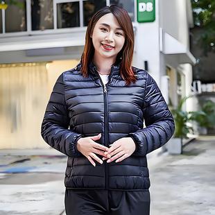 外套妈妈轻薄款 棉衣200斤加肥加大码 棉袄宽松 短款 棉服女胖mm冬季