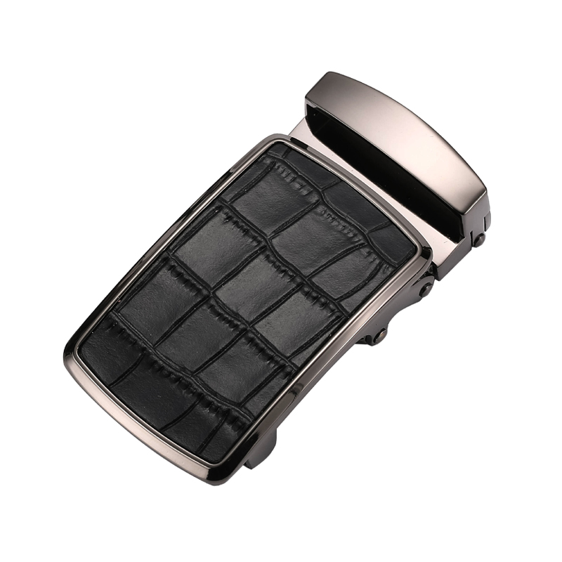 高档泰国鳄鱼皮带扣头3.8无牙自动扣无孔腰带头贴皮裤带扣头潮流