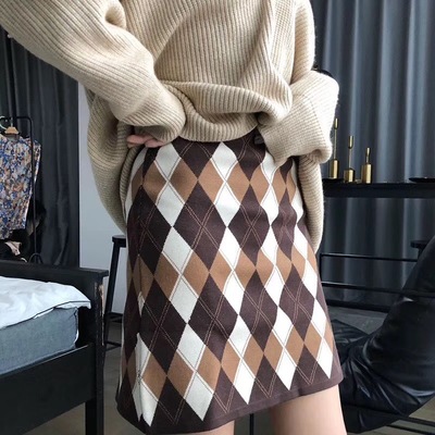 半身裙小树家加厚毛线针织