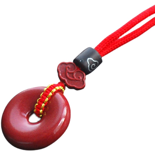 Натуральная природная руда, защитный амулет, пряжка, подвеска, детское ожерелье, оберег на день рождения подходит для мужчин и женщин, цвета киновари