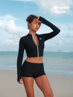 BEARUN SWIM Long-sleeved Sun Protection two-piece swimsuit for women 2026 Seaside Beach Yoga material Surf bikini thumbnail 7