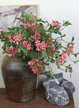 高品质蓝色系假花蓝雾花仿真花高端绢花装饰花餐桌花雪花樱短绣球