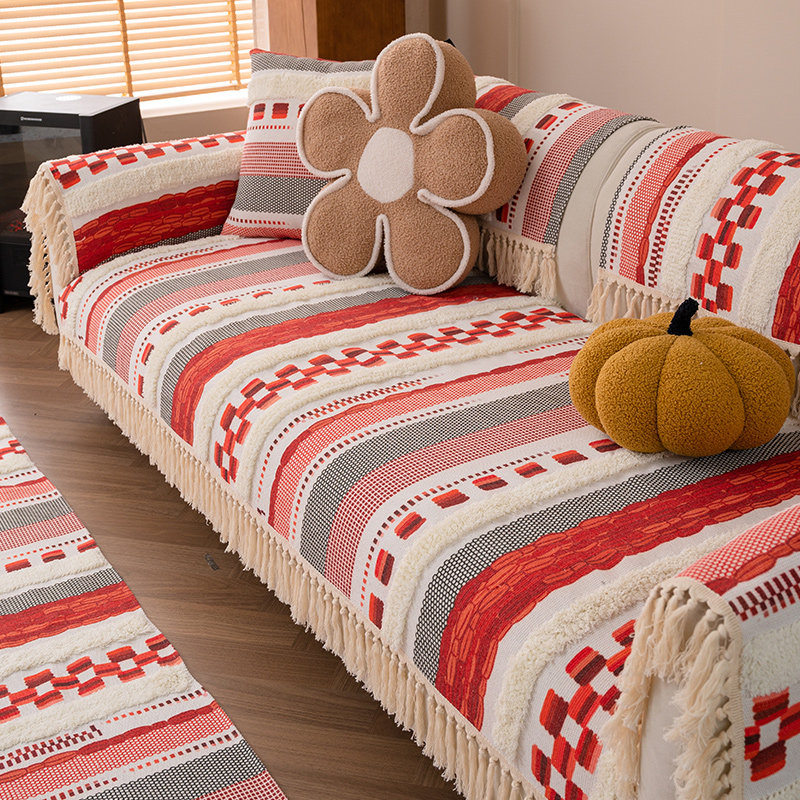 波西米亚风皮沙发垫簇绒新款四季通用防滑直排坐垫盖布套罩巾定制,居家布艺,沙发垫,淘宝优惠券,粉丝福利购,淘宝优惠卷