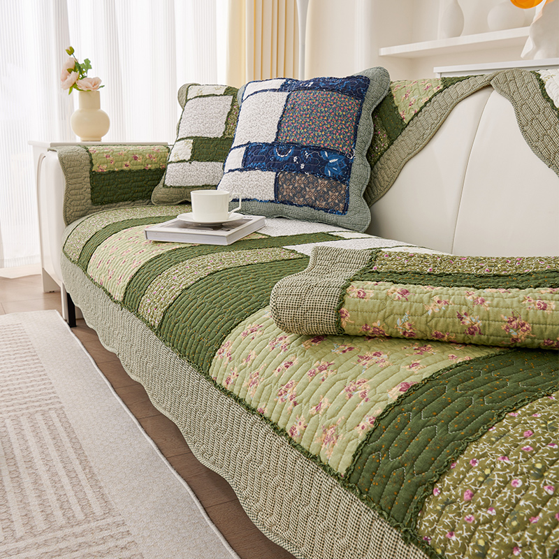 全棉防滑简约现代沙发垫四季通用