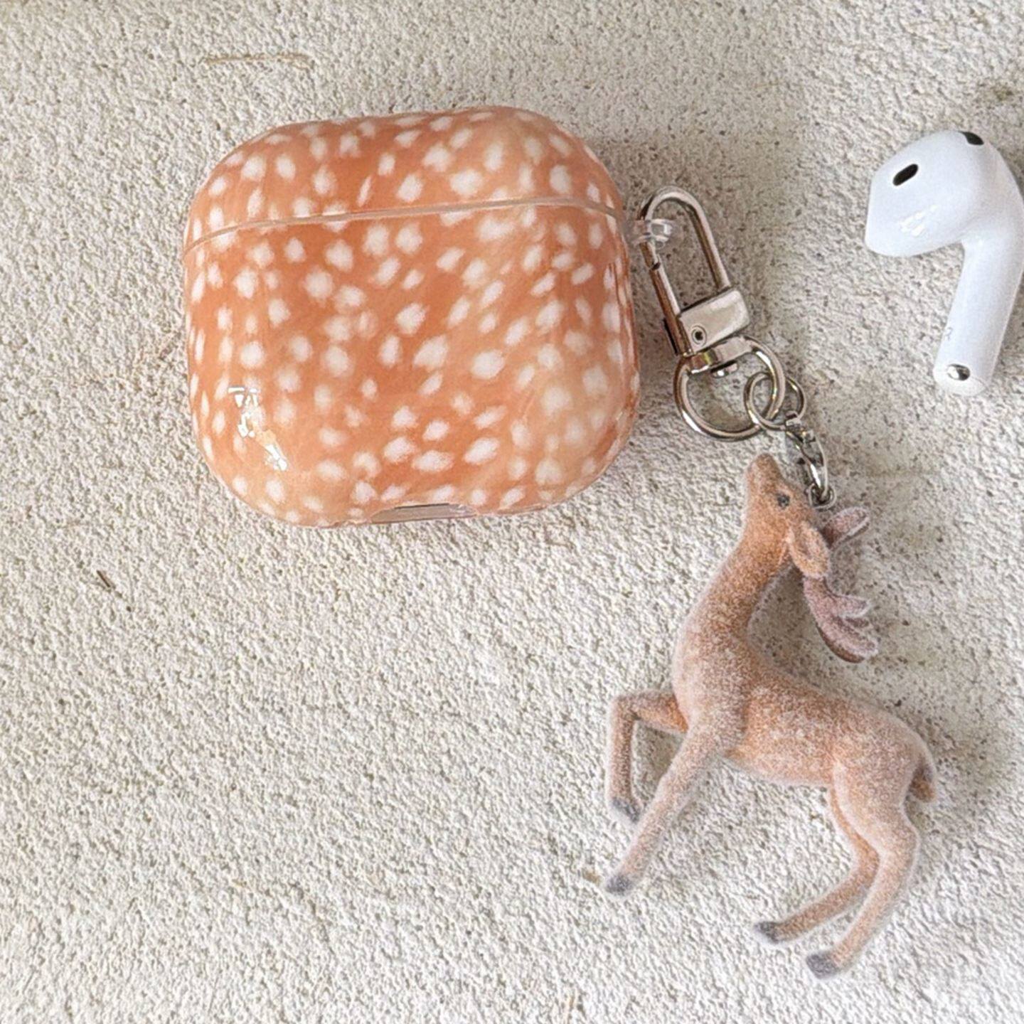 ins风梅花鹿纹适用airpods4保护壳airpodspro3保护套新款苹果耳机保护壳pro2耳机套女款二三4代耳机套