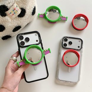 创意广角镜子巴斯光年立体硅胶适用Magsafe通用手机磁吸支架气囊