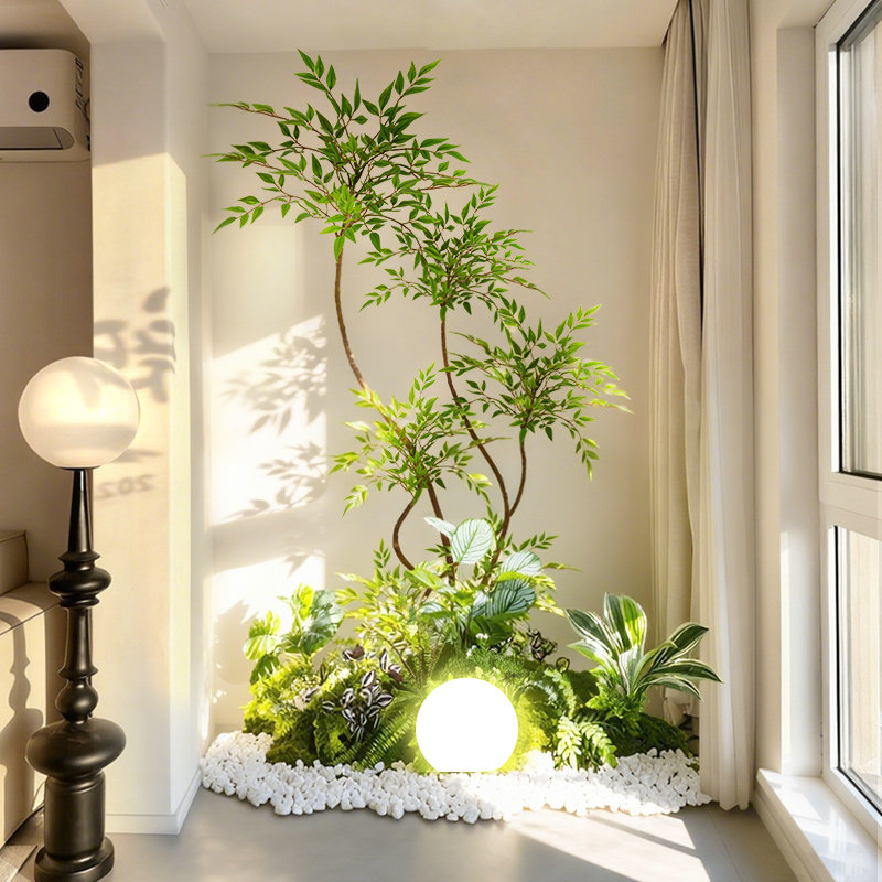 仿真植物造景阳台景观布置室内楼梯下假花树装饰仿生绿植造景组合,家居饰品,仿真植物盆景,淘宝优惠券,粉丝福利购,淘宝优惠卷