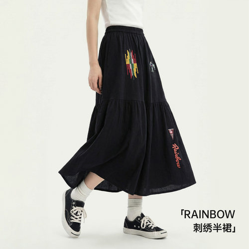 【复古大裙摆半身长裙】马登女装