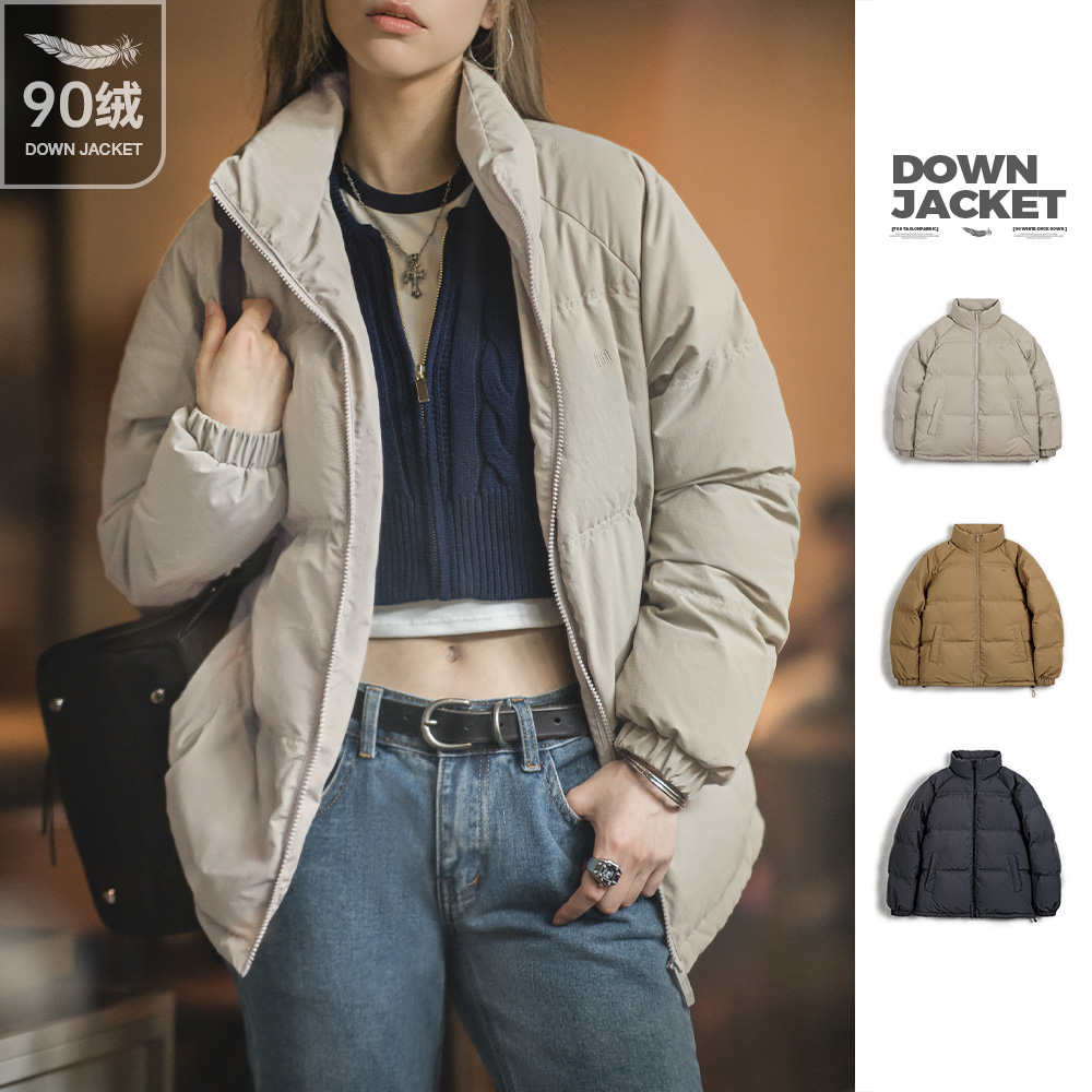 新国标90白鸭绒防水泡芙羽绒服