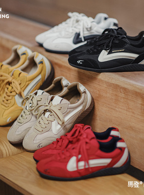 马登赛车鞋女款2025秋冬新款复古透气经典德训鞋薄底运动休闲鞋子
